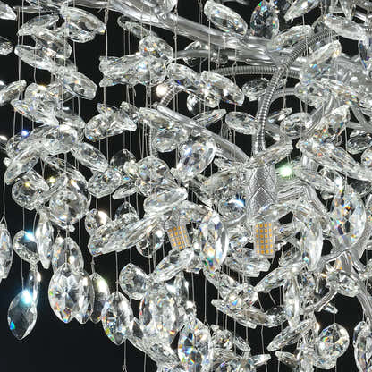 Frostleaf Crystal Grand Cascade Branches Chandelier 53cm D