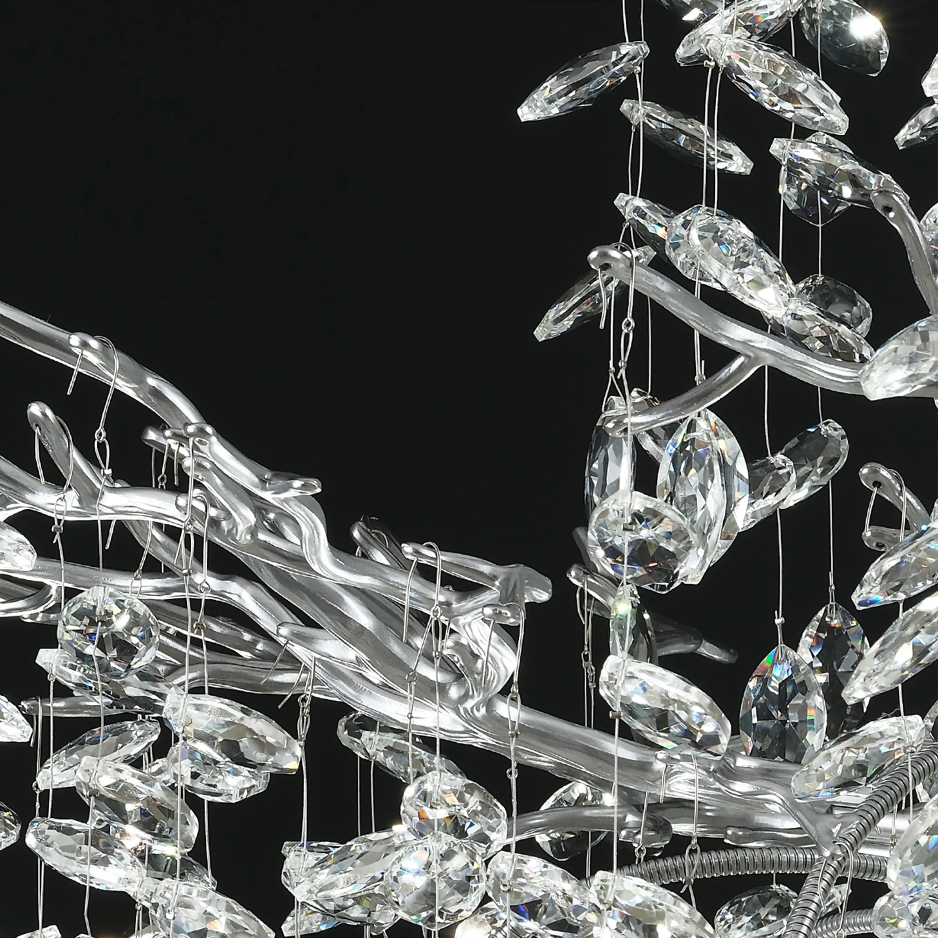 Frostleaf Crystal Grand Cascade Branches Chandelier 53.3cm D