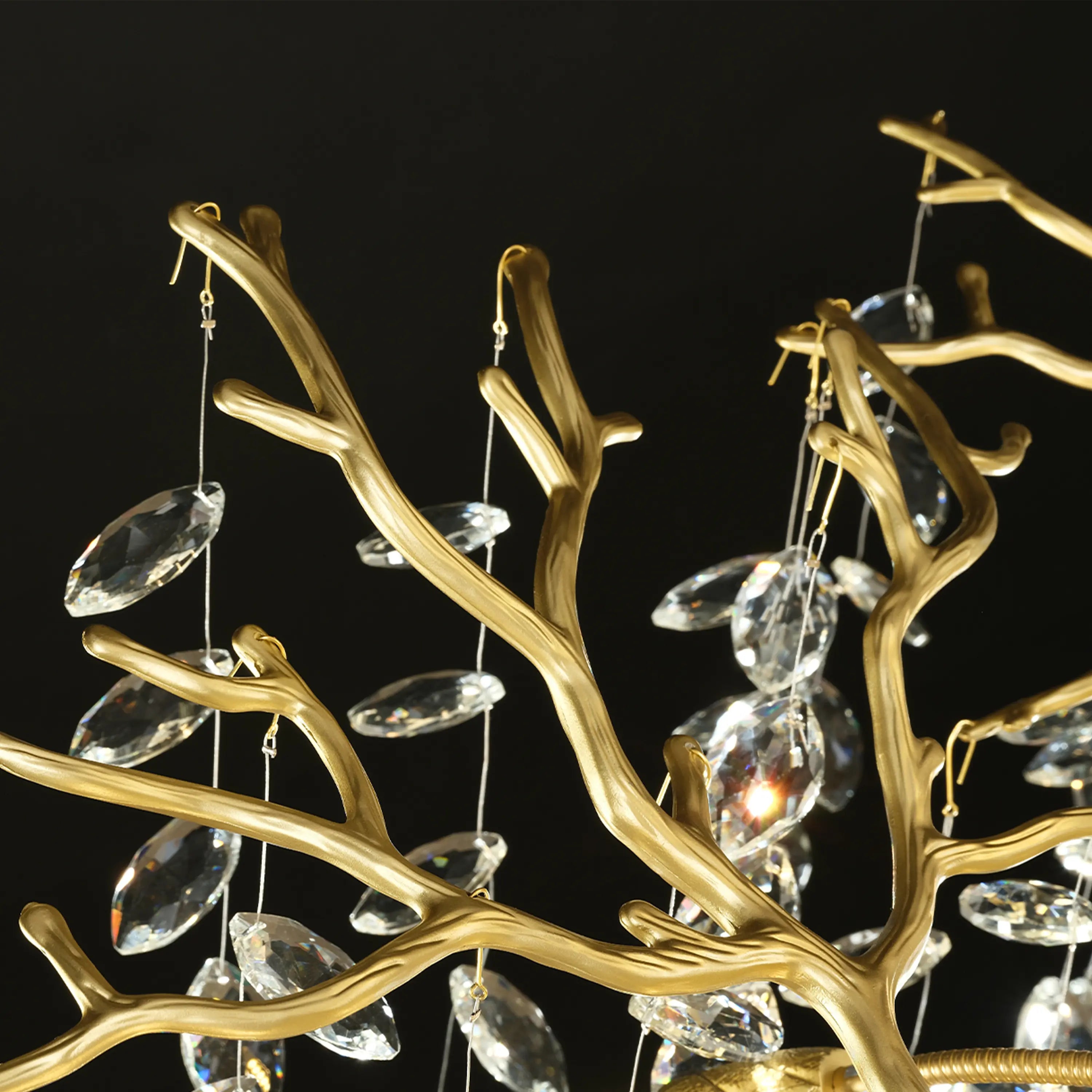 Frostleaf Crystal Grand Cascade Branches Chandelier 53.3cm D