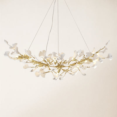 Twilight Branches Ceramic Glow Rectangular Chandelier 140cm L