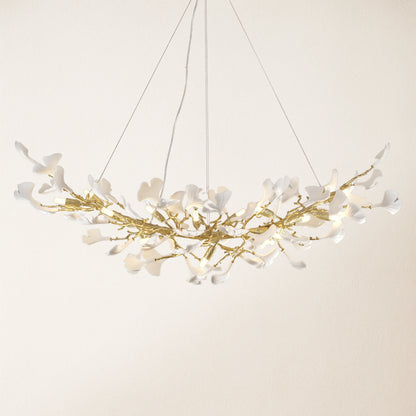 Twilight Branches Ceramic Glow Rectangular Chandelier 140cm L