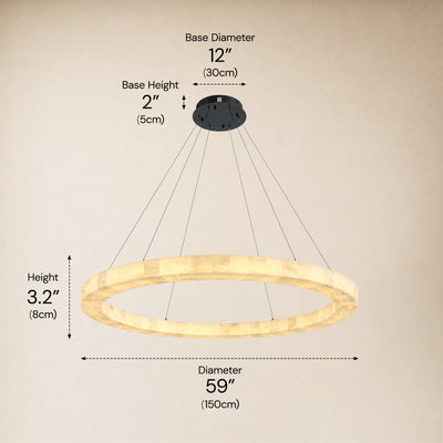 Soluna Alabaster Custom Round Chandelier
