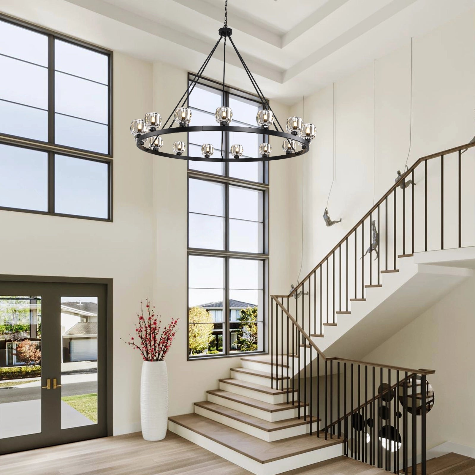 Vellum Round Chandelier 150cm D