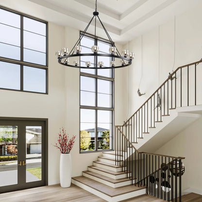 Vellum Round Chandelier 150cm D