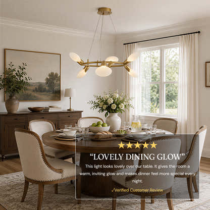 Calantha Petal Glass Round Chandelier 32"D