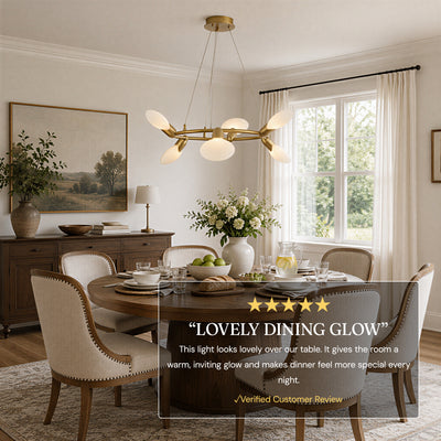 Calantha Petal Glass Round Chandelier 32"D