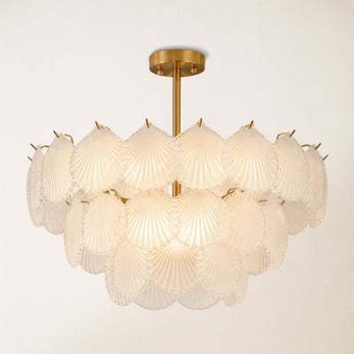 Marivelle Luxury Shell Glass Chandelier