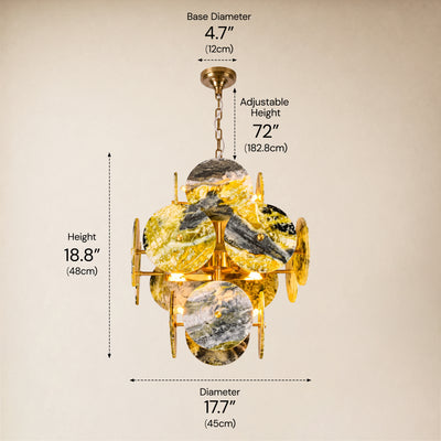 Pietra Green Marble Pendant 17.7"D