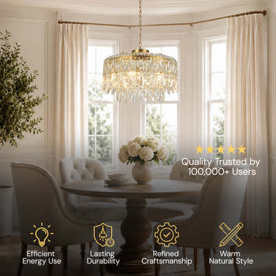 Lucentra Crystal Round Chandelier 24"W