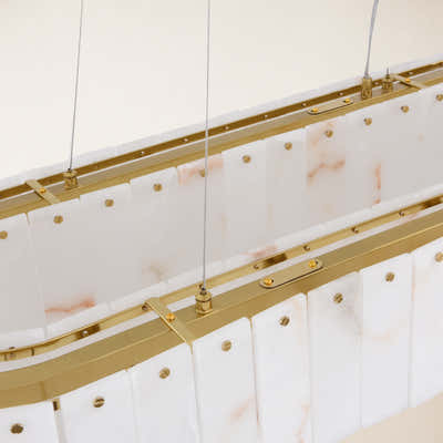 Sawyer Alabaster Oval Chandelier 40"
