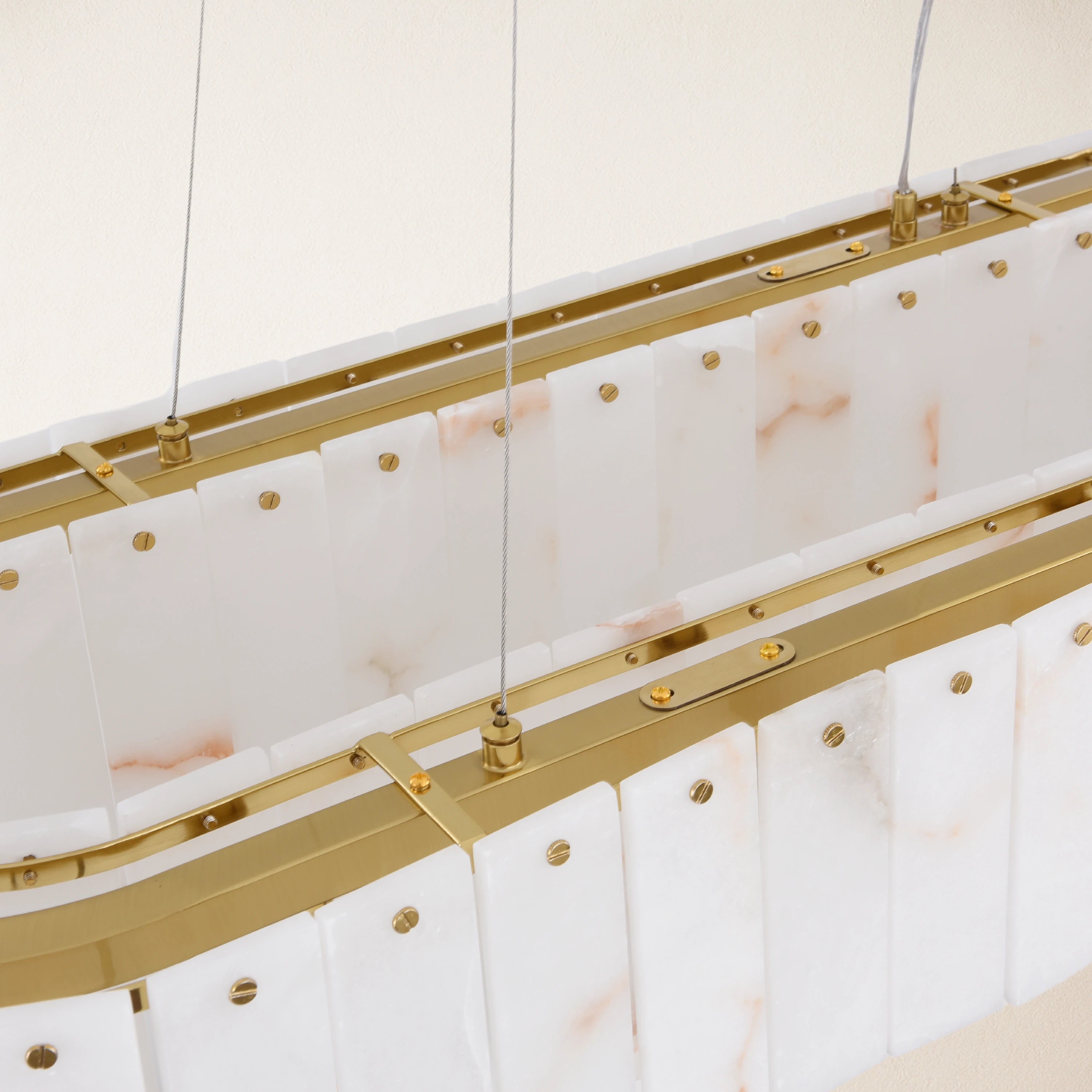 Sawyer Alabaster Rectangle Chandelier 102cm L