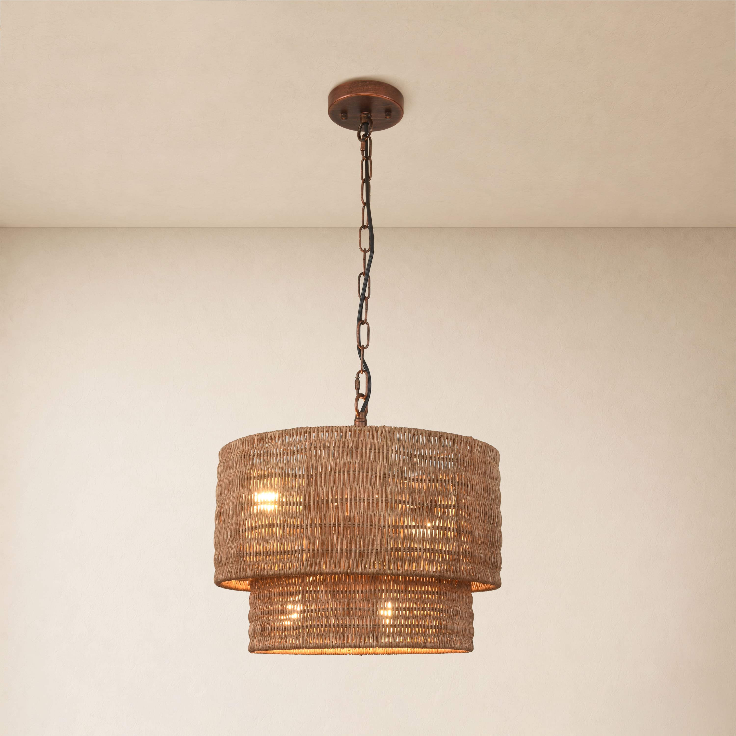 Cavana Rattan Round Pendant 16