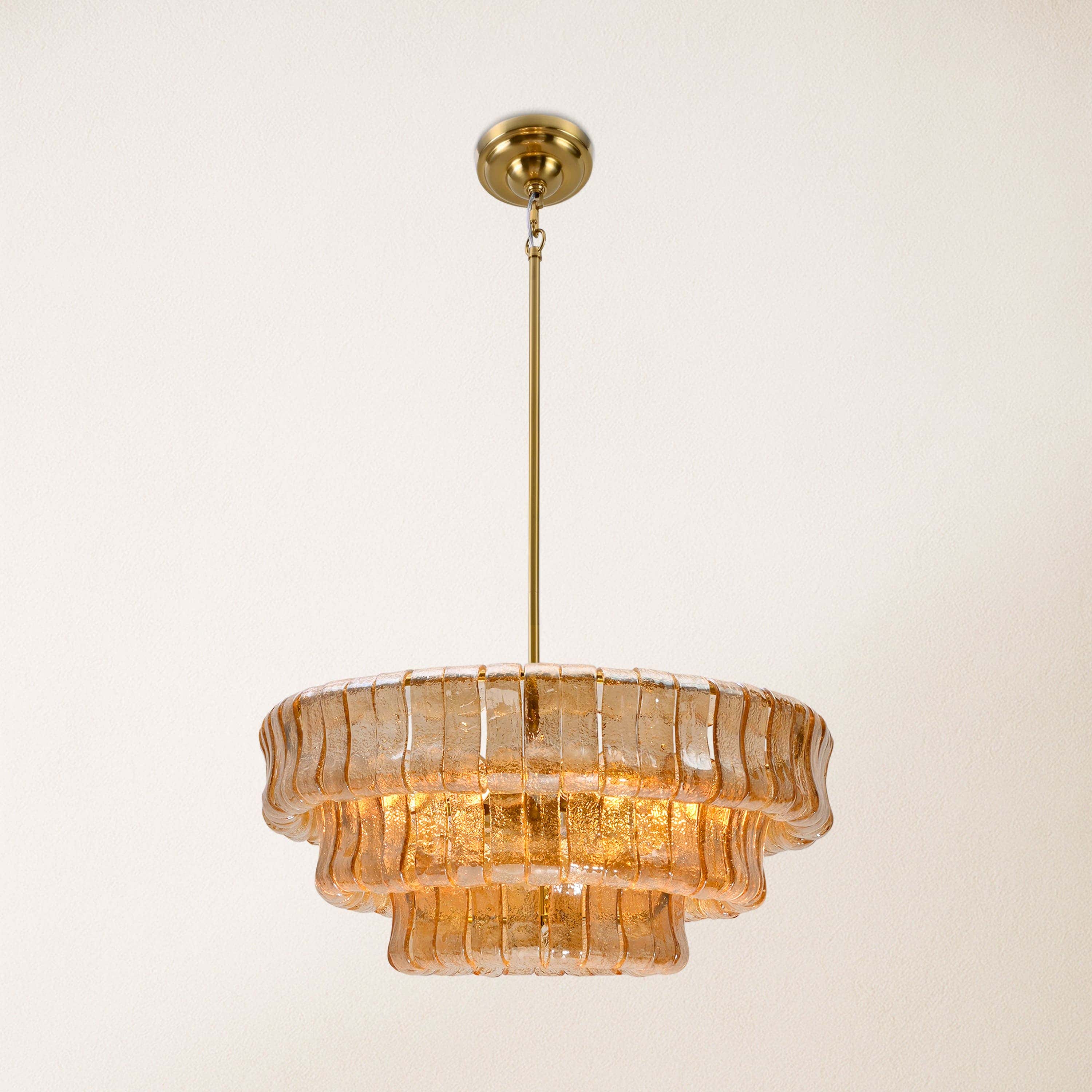 Wlass Art Glass Round Chandelier