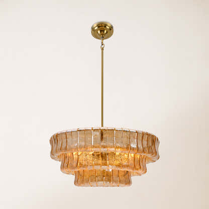 Wlass Art Glass Round Chandelier