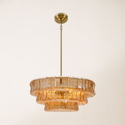 Ondalia Art Glass Round Chandelier