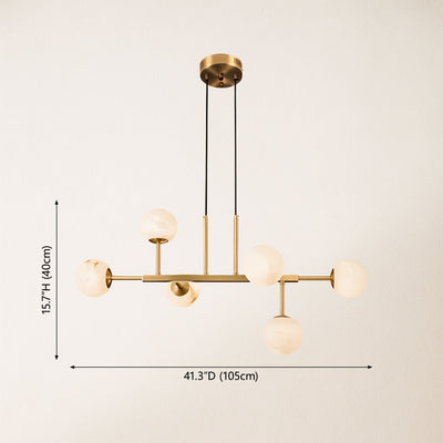 Velorium Alabaster Linear Chandelier