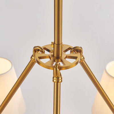 Corvella Leather Round Chandelier 34"D