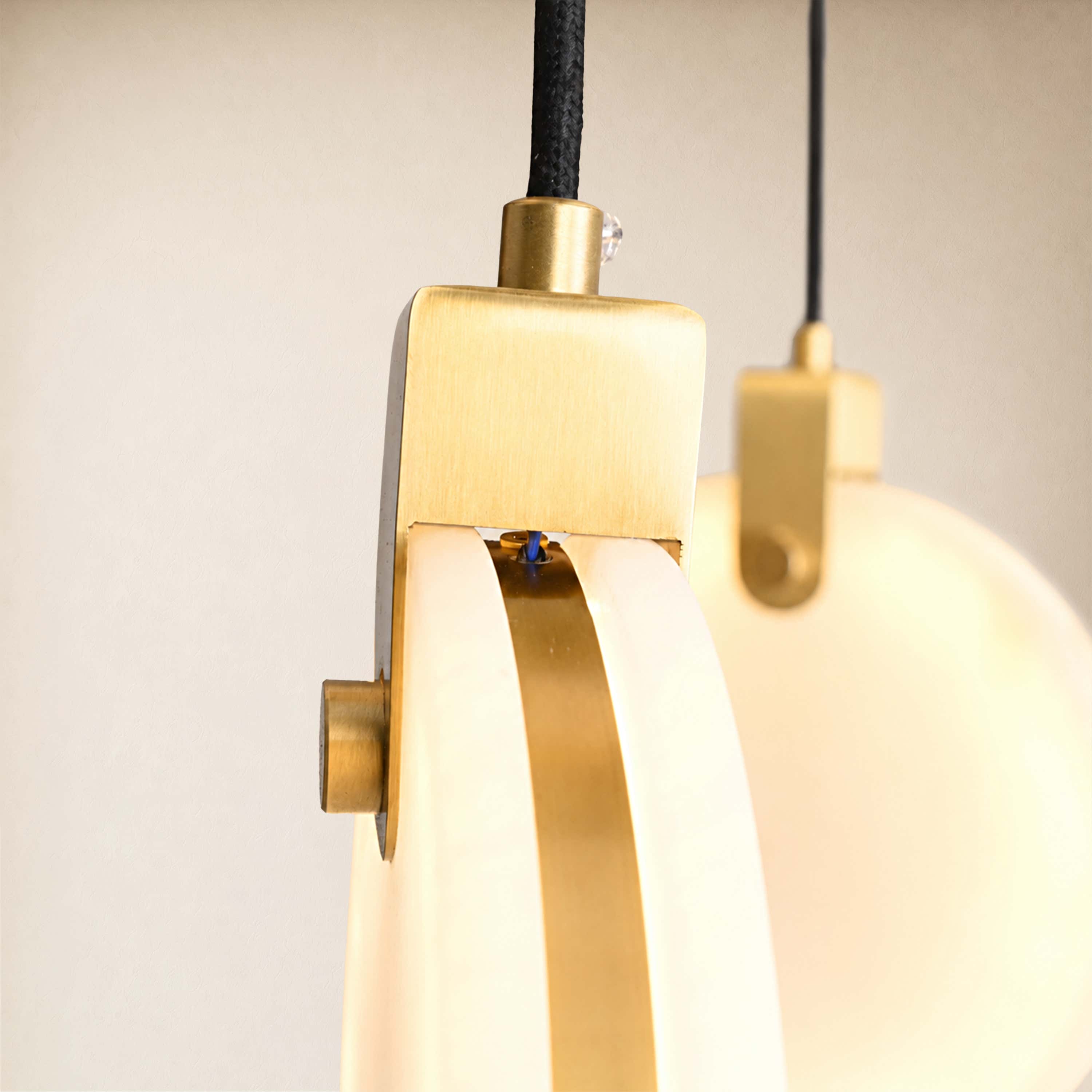 Orbelis Alabaster Round Multi-Light Chandelier 20"D