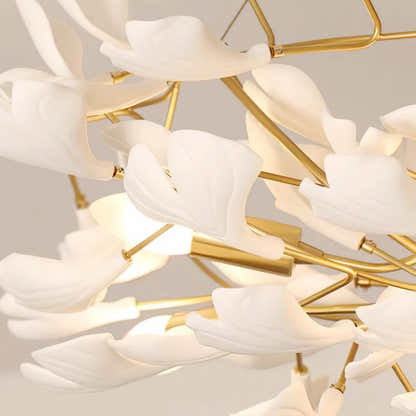 Twilight Branches Ceramic Ginkgo Chandelier 72cm D