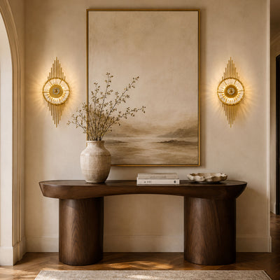 Axionna Crystal Gear Wall Sconce