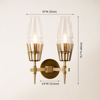 Astoria Glass 2 Light Wall Sconce