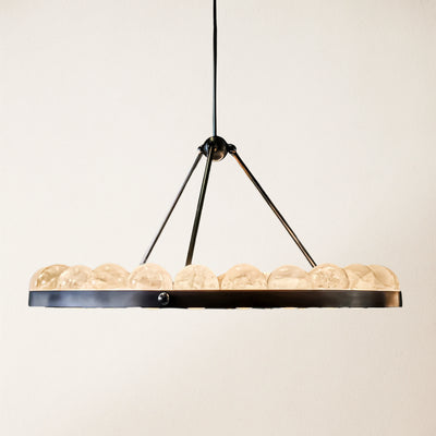Nami Alabaster Global Suter Chandelier 57"D#Finish_Gold