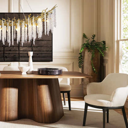 Snow Tree Branches Linear Chandelier 55''L