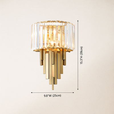 Solvoria Crystal Stepped Column Wall Sconce