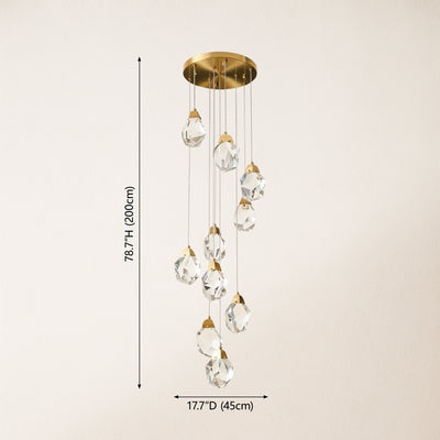 Aurelium Crystal Staircase Round Chandelier
