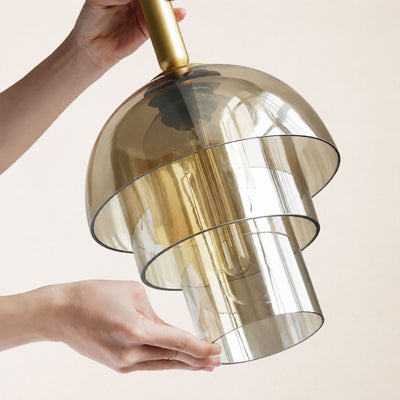 Velorien Glass Tiered Pendant Light