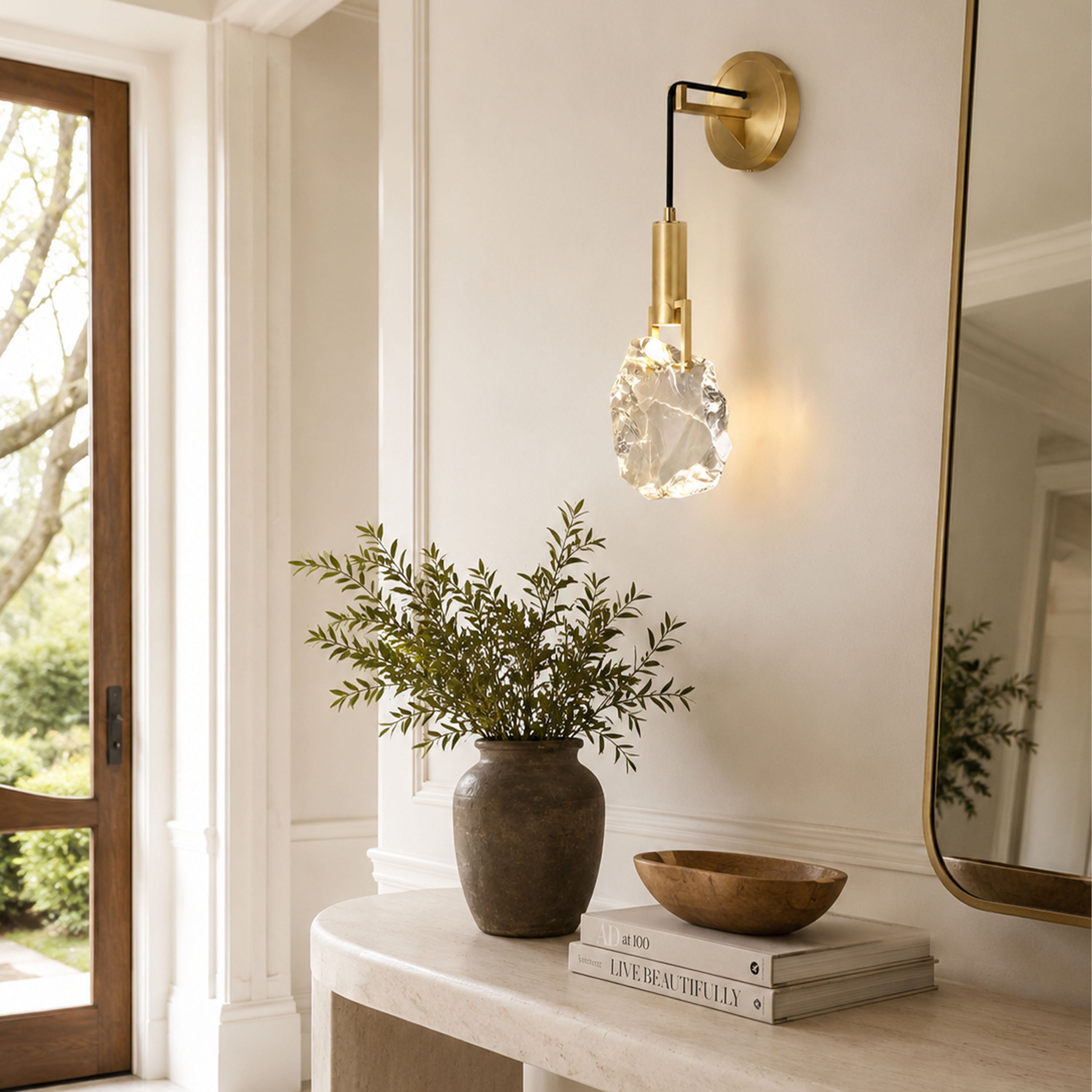 Irregular Crystal Shad Wall Sconce H28cm