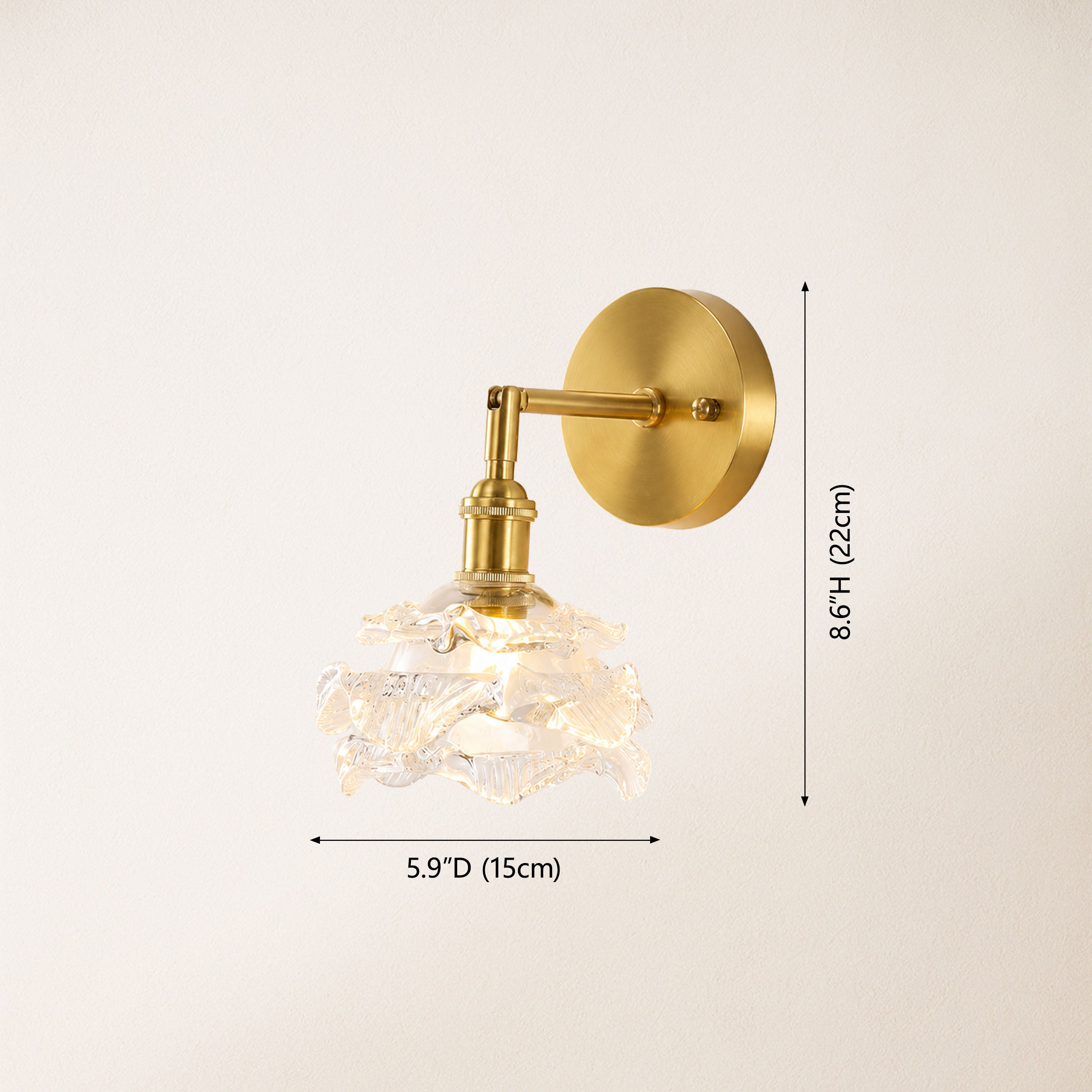 Floria Glass Adjustable Wall Sconce