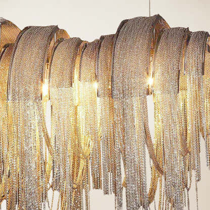 Teresa Cadena Chain Tassel Dining Room Chandelier 109cm W