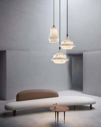 Bloom Alabaster Trio Pendant 18cm H