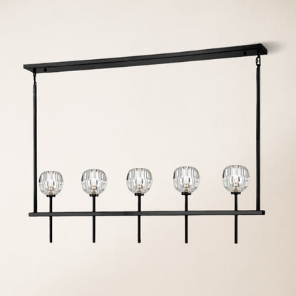 Parisian Crystal Linear Chandelier 117 cm L