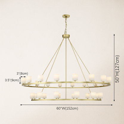Aragon Tiered Alabaster Chandelier 150 cm W