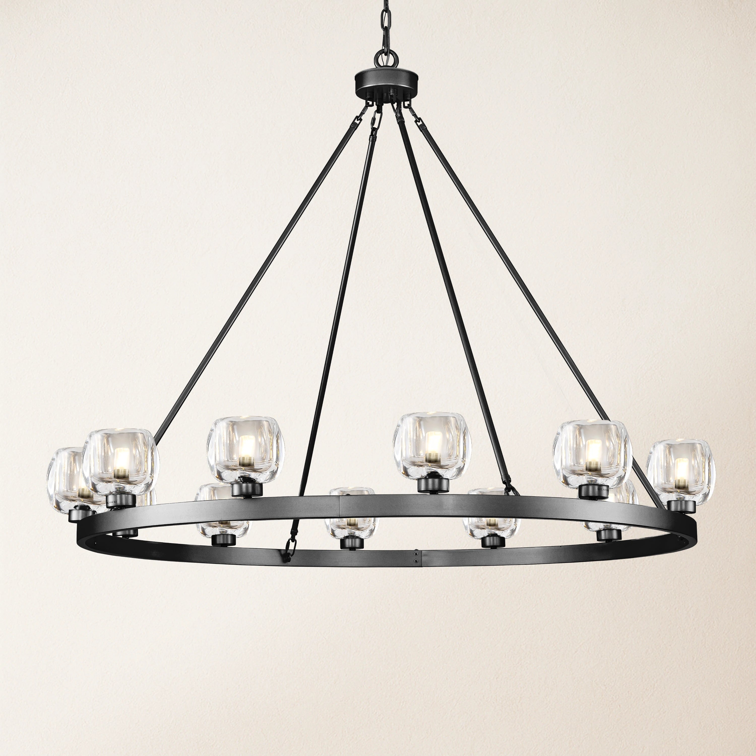 Vellum Round Chandelier 122cm D
