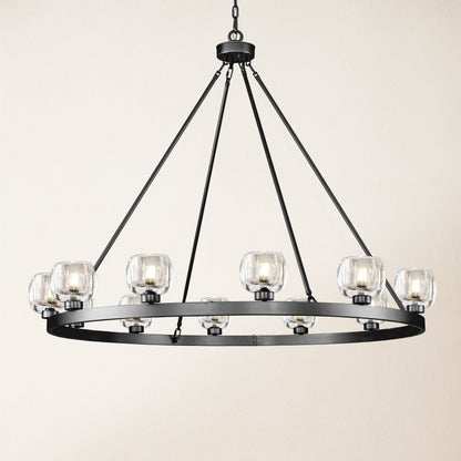 Vellum Round Chandelier 122cm D