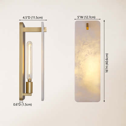 Lunara Alabaster Wall Sconce 16"H