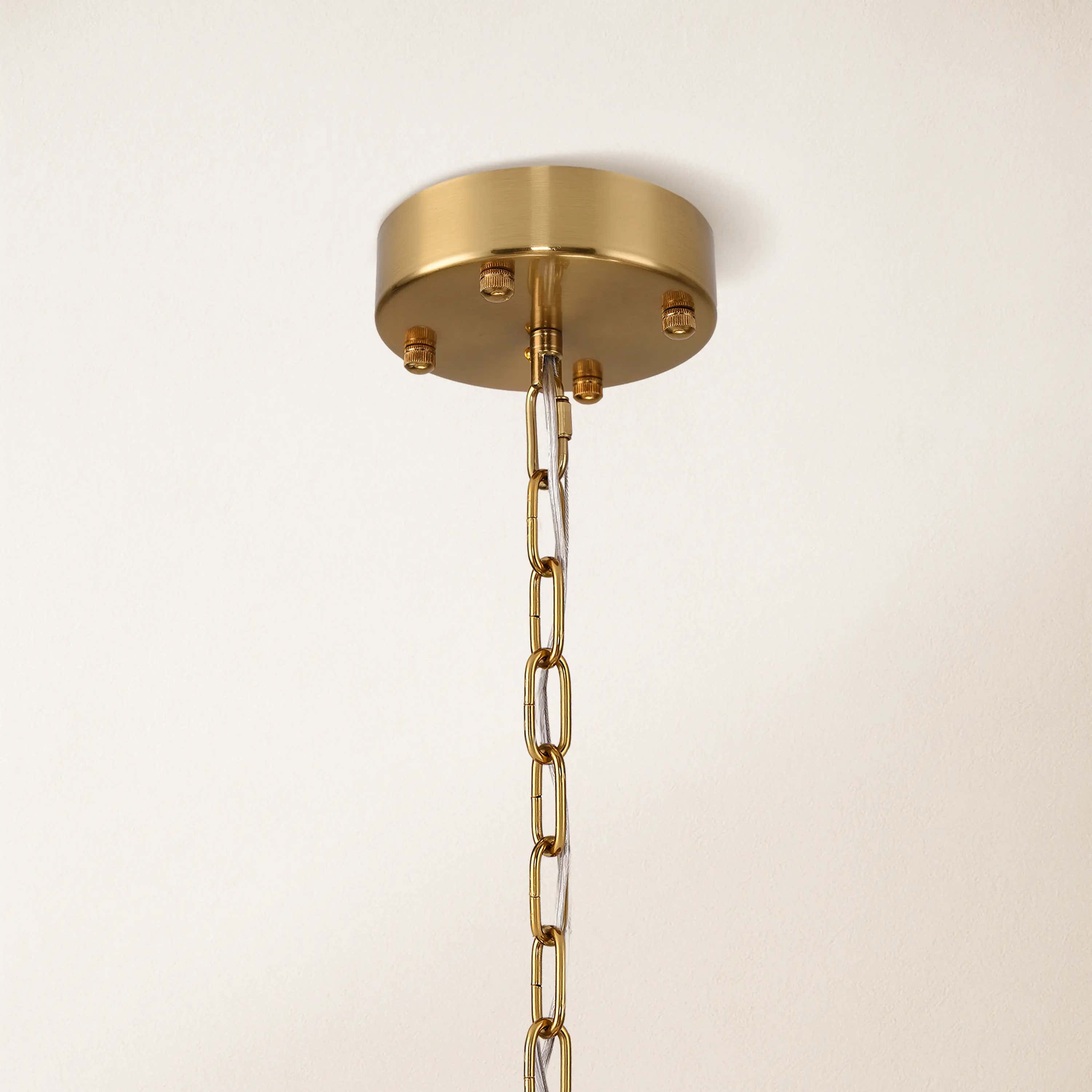 Caldera Alabaster Round Chandelier 32"#Finish_Gold