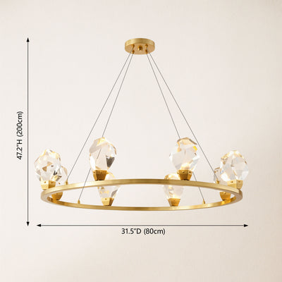 Aurelium Halo Crystal Round Chandelier