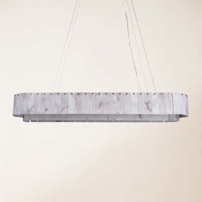 Sawyer Alabaster Oval Chandelier 54"