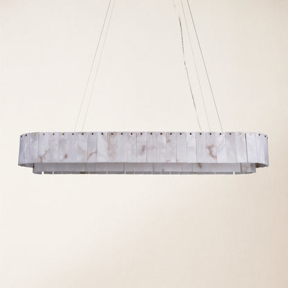 Sawyer Alabaster Rectangle Chandelier 137cm L