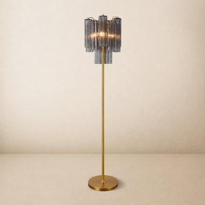 Lumeris Glass Tiered Floor Lamp 13.7"D 