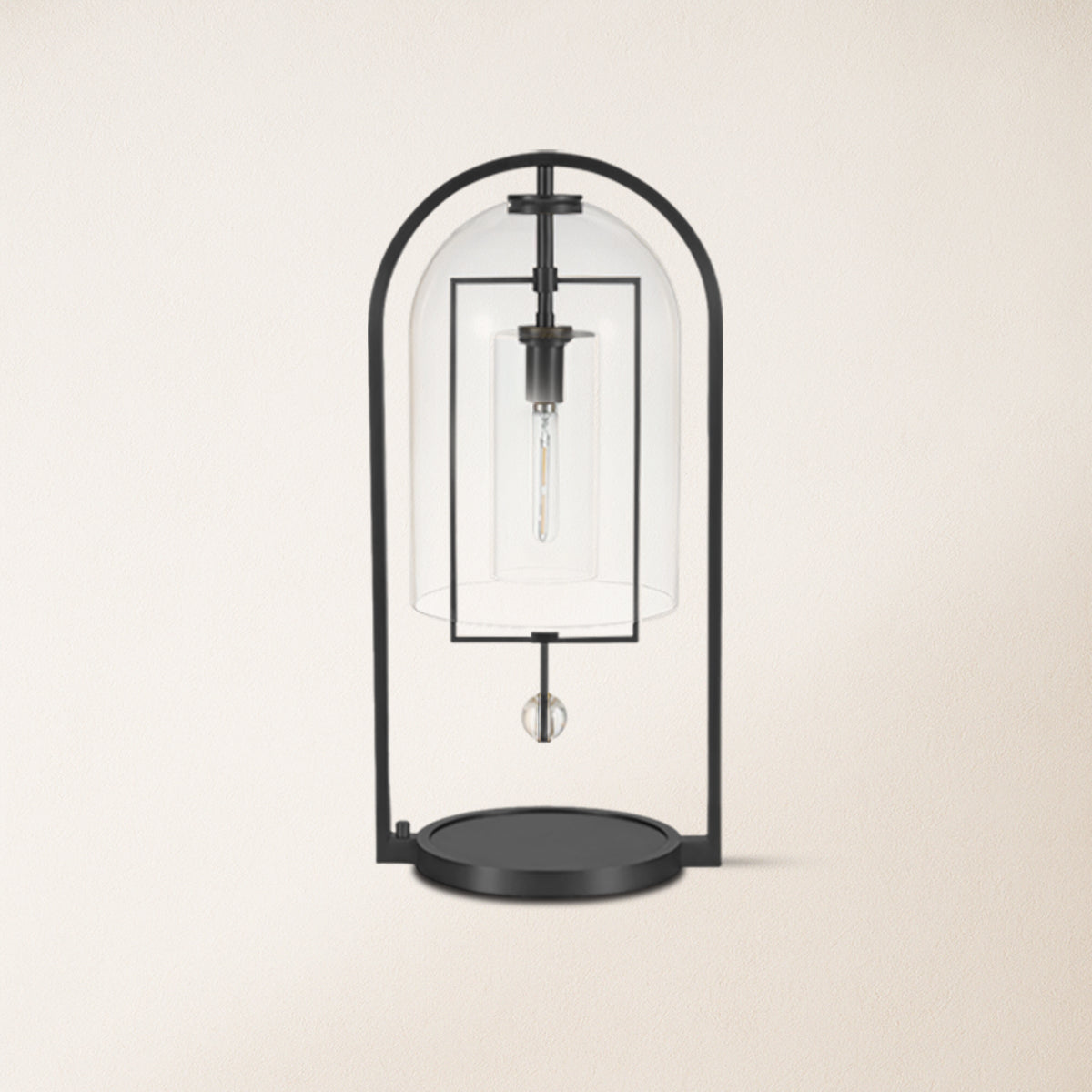 Bellhop Vintage Glass Table Lamp 53 cm H