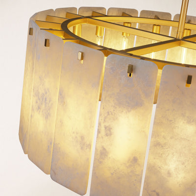 Lunara Alabaster Round Chandelier 91 cm W