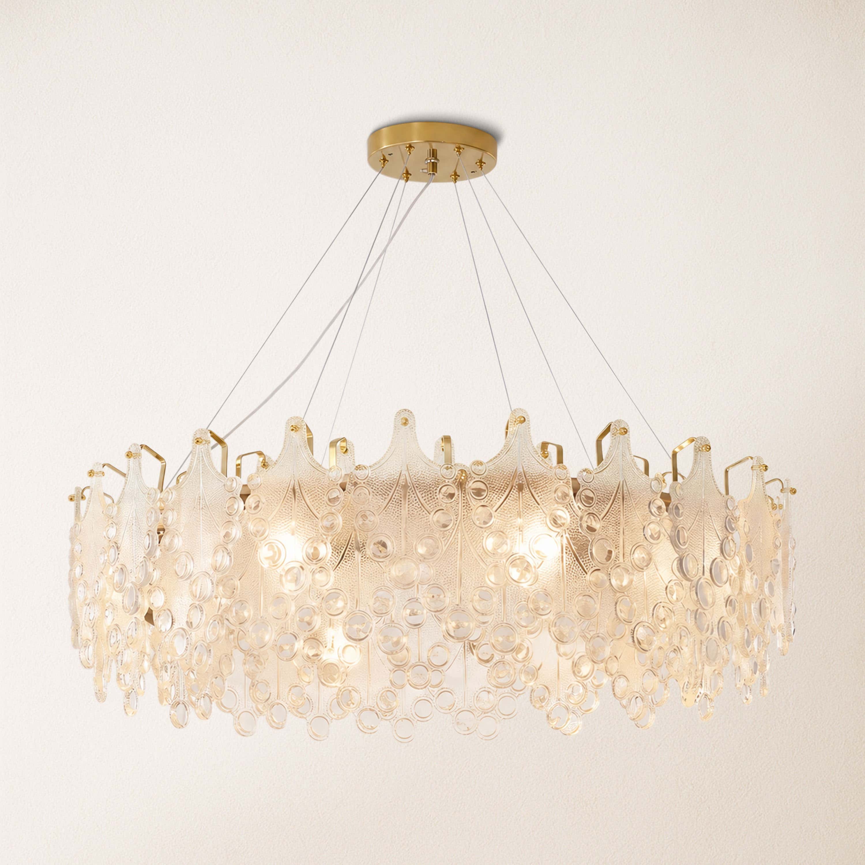 Veliora Layered Glass Chandelier