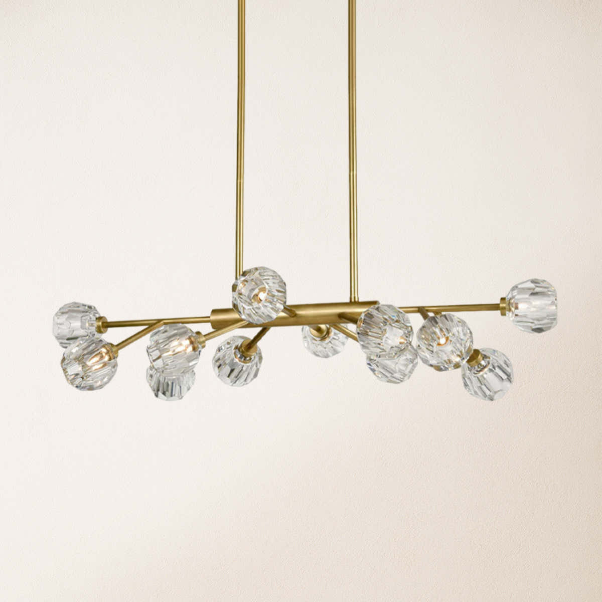 Parisian Crystal Linear Chandelier 122 cm L