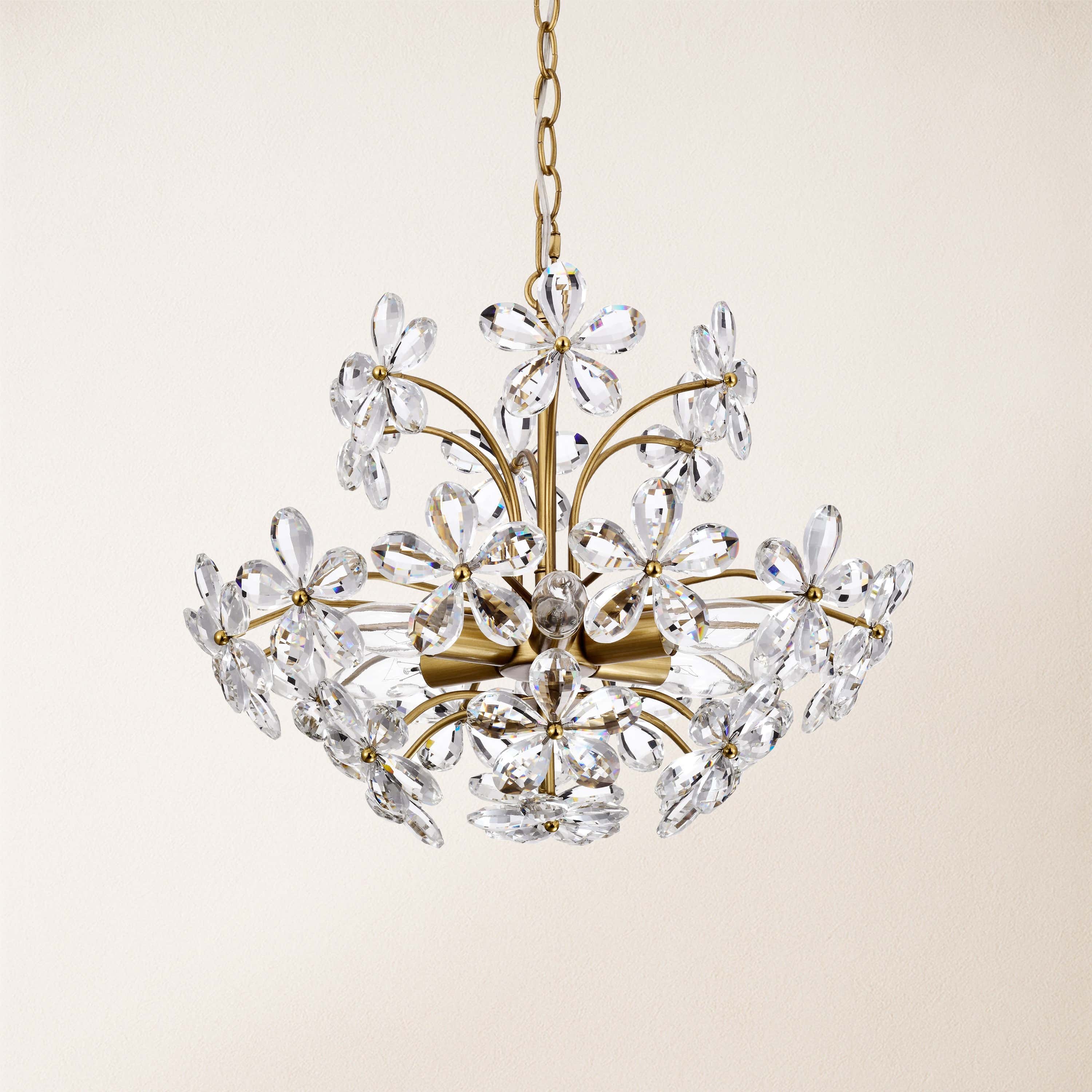 Liora Crystal Bloom Round Chandelier