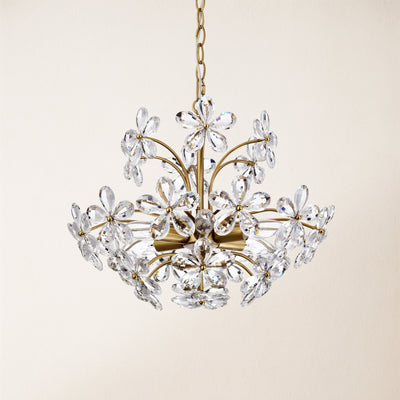Liora Crystal Bloom Round Chandelier